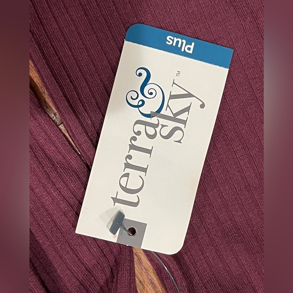 Terra & Sky Long Sleeve Burgundy Dress - Picture 11 of 11